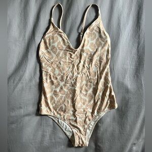 Aerie leopard ballet scoop one piece size MT
